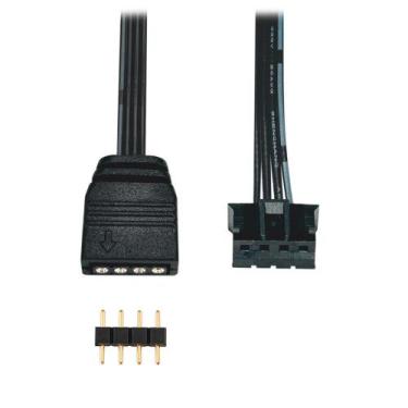 Imagem de Adaptador led rgb 12v 4 pinos para controladoras 6 pinos - COOLMOON