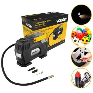 Imagem de Mini Compressor De Ar 12v C/ Visor LCD Pneu Carro Moto Bike - Vonder