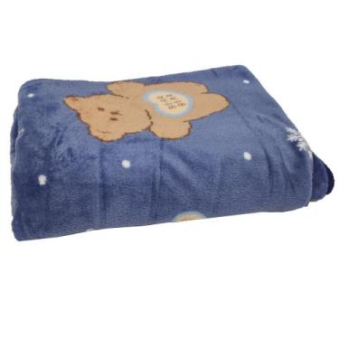 Imagem de Manta Cobertor Infantil Toque Macio Urso Aveludado Mantinha - Mundo LG