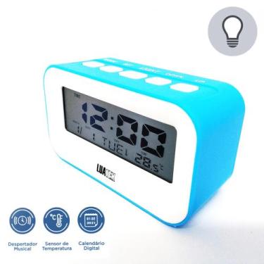 Imagem de Relógio Digital De Mesa Despertador Números Grandes Calendário ZB2005 