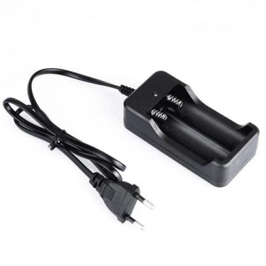 Imagem de Carregador Duplo de Pilhas Baterias Recarregáveis 4.2v Li-Ion 18650 Bi