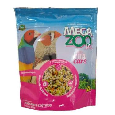 Imagem de Ração Megoo Mix Para Pássaros Exóticos 350Gr - Megazoo