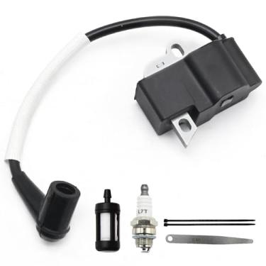 Imagem de laffoonparts Substituição de bobina de ignição MS201 para motosserra Stihl MS201T MS201C MS201 2-Mix MS201TC 1145 400 1303 0000 400 701, substituição de vela de ignição CMR6H