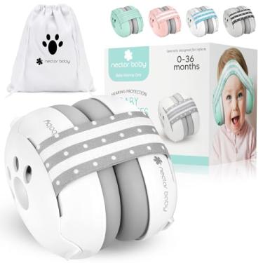 Imagem de NECTAR BABY Bebê-Unissex Proteção para Os Ouvidos Do Bebê, Fones de Ouvido com Cancelamento de Ruído para Bebês, Protetores Auriculares com Redução de Ruído para Bebês e Recém-Nascidos de Até 36 Meses, Protetor Auricular À Prova de Som Essencial para Viagens de Avião Bebe