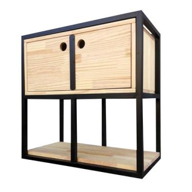 Imagem de Nicho / Estante de Parede - Madeira e Ferro - Estilo Industrial - Mode