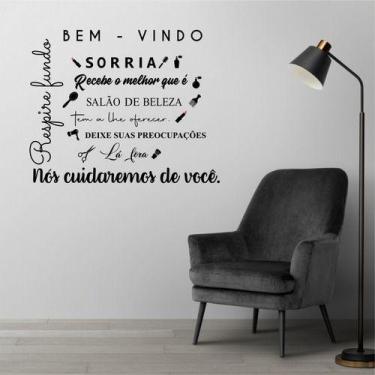 Imagem de Adesivo De Parede Decorativo Salão Beleza Cabeleireiro - DEKAL DECOR