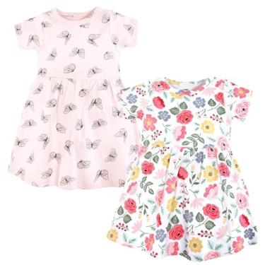 Imagem de Hudson Baby Vestidos de algodão para bebês meninas, Botânico moderno, 6-9 Meses