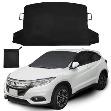 Imagem de BlueStars Capa de para-brisa para gelo e neve | Tecido Oxford 600D resistente | Capa de gelo impermeável para o inverno para carros, SUVs, caminhões | Acessórios de carro de inverno | Grande (185,4 cm