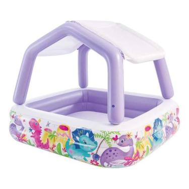 Imagem de Piscina Inflável Infantil Lazer Cobertura Removível 295L Intex