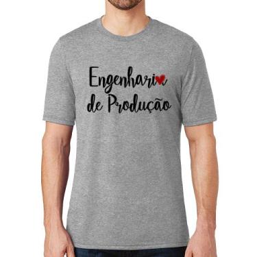 Imagem de Camiseta Engenharia de Produção - Foca na Moda, Cinza, M