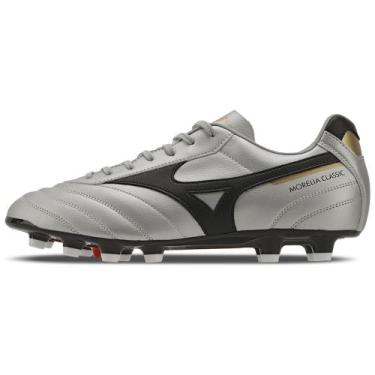 Imagem de Chuteira de Campo Masculina Mizuno Morelia Classic MD, Prata, 42