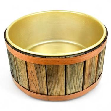 Imagem de Tina Escalda Pés Bacia Pedicure, Balde Newborn, Ofurô Pinus Dourada Pr