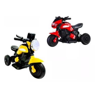 Imagem de Mini Moto Esportiva Infantil Motoca Elétrica - Cores - UNITOYS, Vermel