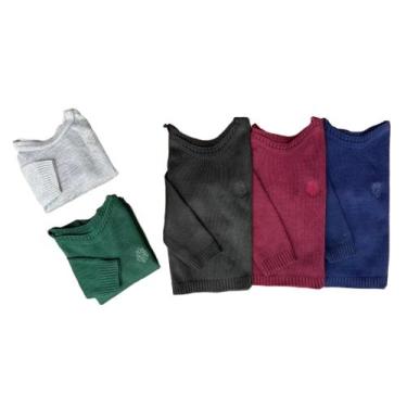 Imagem de Suéter de lã Infantil Menino - Rugido Kids , Preto, 12