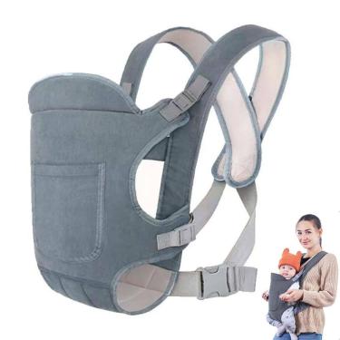 Imagem de Canguru Carregador Bebe Criança Sentado Deitado Seguro Resistente Passeio Viagem Bolso Alça Ajustavel Ergonomico Pratico