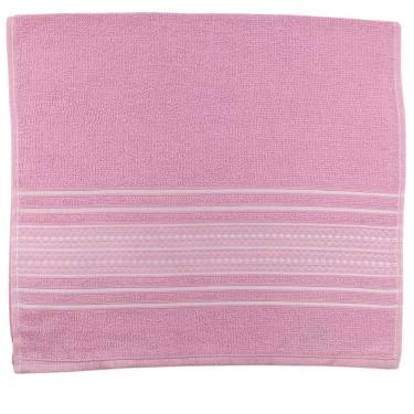 Imagem de Toalha De Rosto Felpuda Zafira (42cm X 72cm) Savitex Modelo 3 Rosa