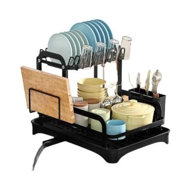 Imagem de Escorredor De Louça, Bandeja De Secagem, Porta-talheres, Organizador D