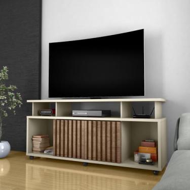 Imagem de Rack para TV até 50 Polegadas com Rodízios e 2 Portas Ripada Dallas 16