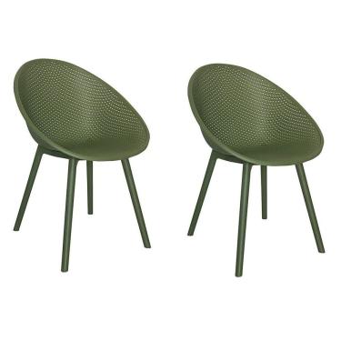 Imagem de Kit Com 2 Cadeiras Para Jardim E área Externa Drops Verde