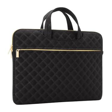 Imagem de Bolsa para laptop leve de poliéster de 15,6 polegadas com alça compatível com MacBook Pro M1 M2 Pro/Max 39.6 cm Acer ASUS Dell HP Thinkpad Chromebook Gaming Laptop de 16 polegadas, preta