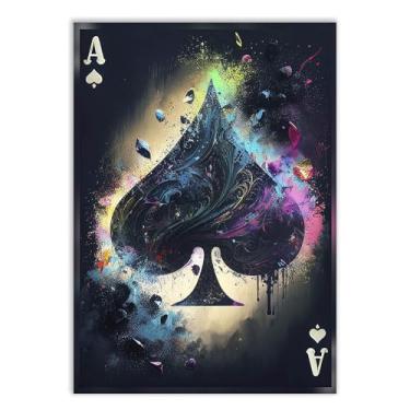 Imagem de Placa Decorativa Naipe Baralho Espadas Ilustração Decoração Poster Quarto Sala