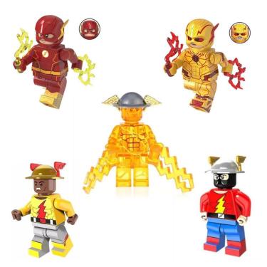 Imagem de Kit 5 Bonecos The Flash Bloco De Montar