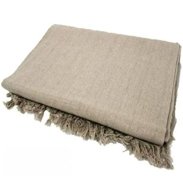 Imagem de Manta Sofá Gigante 2,40 x 1,80M – Algodão Premium Grossa | Protetora Decorativa para Cama e Sofá King Size(POP AREIA 2,20 X 1,50m)