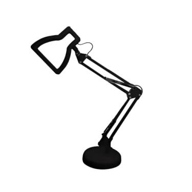 Imagem de Luminária de Mesa LED LK-795, 65cm, 3 Cores de Luz, Articulável, Base 15cm, Preta