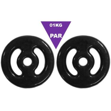 Imagem de Anilha 01 Kg Emborrachada PAR - Equipa Academia
