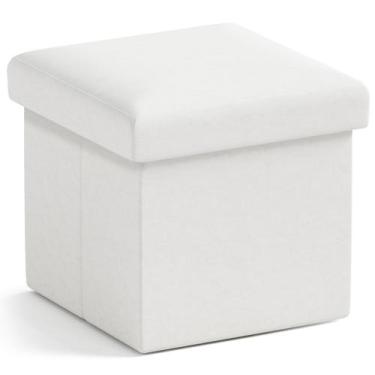 Imagem de Otomano de armazenamento Ornavo Home Dobrável Dobrável 30x30x30cm