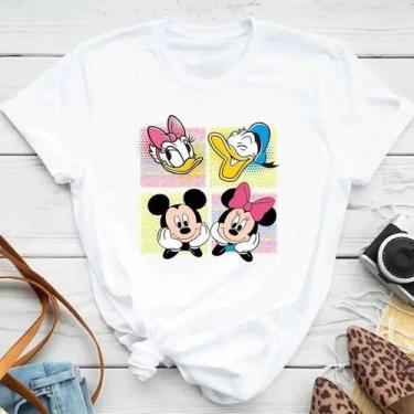 Imagem de Camiseta Kawaii De Mickey, Minnie E Pato Donald Da Disney, Estilo Hara