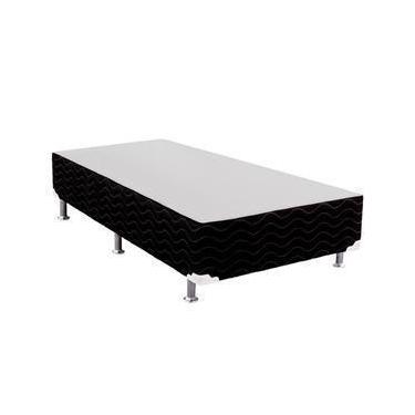 Imagem de Base Box solteiro 78 x  188 Suede preto - spmoves