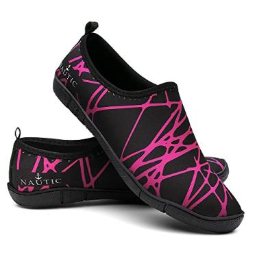 Imagem de Sapatilha Aquática Tênis Híbrido Corrida Trilha Bike VL000 Cor:Preto-Rosa;Tamanho:43