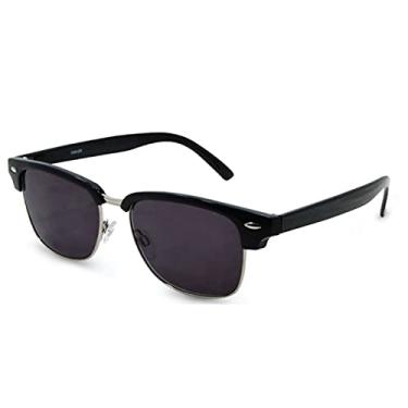 Imagem de In Style Eyes Sellecks Óculos de sol de leitura não bifocais, óculos de leitura sem aro, armação Browline - Lente não polarizada - Preto - 3,25x