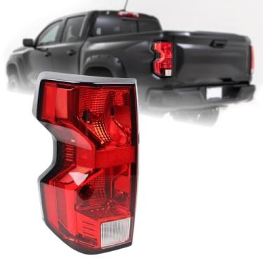 Imagem de Duolctrams Conjunto de lâmpada traseira de halogênio compatível com Chevy Colorado LT/TRAIL BOSS/TRAIL TRUCK 2023-2025 lado esquerdo do motorista 85651743 GM2801325