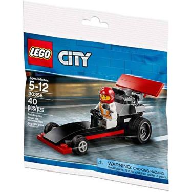 Imagem de Conjunto de bolsa plástica LEGO 30358 CITY MINI Dragster 40 unidades