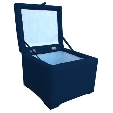 Imagem de Puff Baú Porta Suitte Objetos 45x45x45cm Marinho