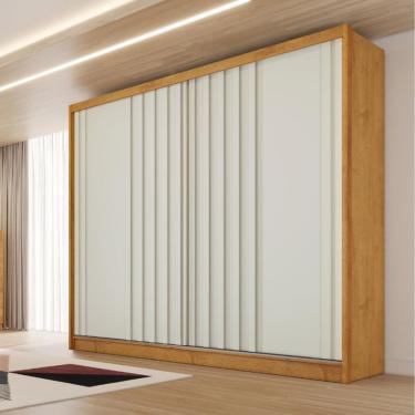 Imagem de Guarda Roupa Casal Ripado 2 Portas de Correr 100 MDF Galati Made Marcs