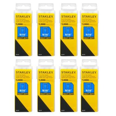 Imagem de 8 Grampos Grampeador Stanley Heavy Duty 14mm 9/16 Pol. Tapeceiro Marce