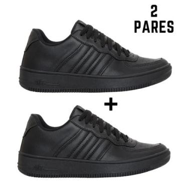 Imagem de Kit 2 Pares de Tenis Atikkos Fine Casual, Ak pto, Ak pto, 37