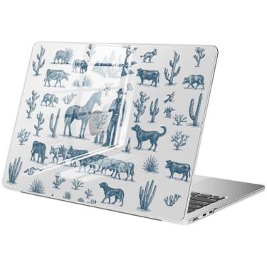 Imagem de BlHMCASE Compatível com MacBook Air de 13,5 polegadas M4 M3 M2 2025-2022 A3240 A3113 A2681, capa rígida protetora de cowboy ocidental legal para MacBook Air 13.6