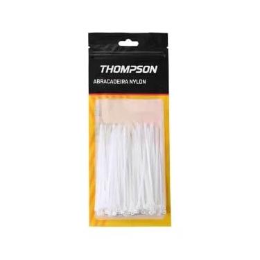 Imagem de Abraçadeira Nylon 2,5x100mm Branca Thompson Com 100 Unidades