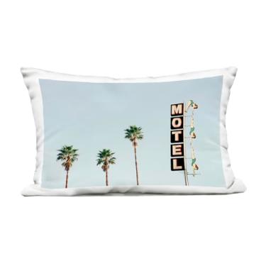 Imagem de Stupell Industries Almofada estampada ao ar livre com sinal de motel feminino de mergulho, design por Sisi e SEB