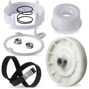 Imagem de W10721967 Kit de embreagem e polia de arruela e correia de transmissão W10006384 - Compatível com Whirlpool Kenmore Maytag máquina de lavar W10239973 MVWX655DW1 WTW5000DW1 PS10057144 W10006354