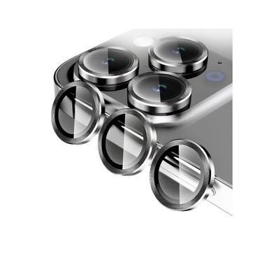 Imagem de Protetor de Lente para iPhone 15 Pro Max - One Armor - Frame para câmera - Prata - Gshield