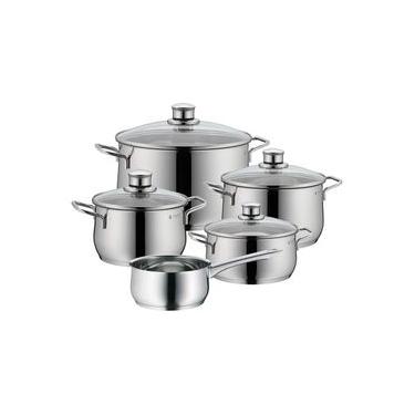 Imagem de Jogo de panelas em aço inox WMF Diadem para Indução 5 Peças prata