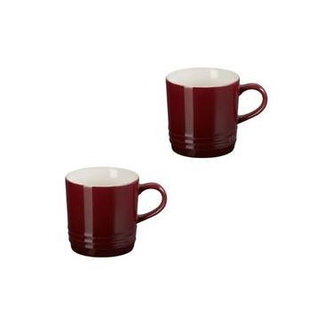 Imagem de KIT LE CREUSET 2 CANECAS EM CERAMICA 200ML VERMELHO RHONE