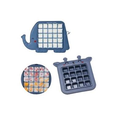 Imagem de Jogo 2 Formas de Gelo Doce Girafa Elefante 32 Cavidades Azul