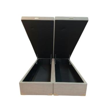 Imagem de Cama Box Baú King Bipartido 96 Diversas Cores (193x203x42) - Linhão (Linhão - Turim Palha)