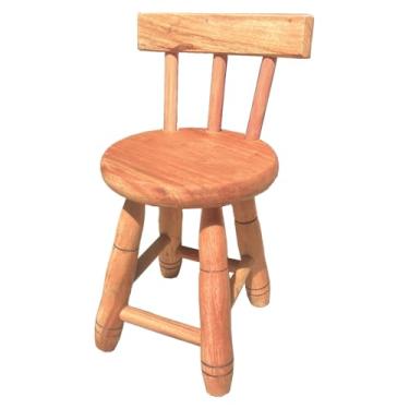 Imagem de Banco Com Encosto Em Madeira MaciçA — Um AuxíLio Ao Estudo E Um Assento ConfortáVel Para CriançAs(SEM VERNIZ)